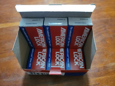 6 American Lock A1105red Anodized Aluminum Safety Padlocks Keyed Different 1-1/2 - Image 1 of 4