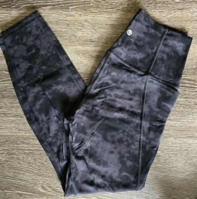Leggings CRZ Butterluxe Tie Dye Negro Gris Talla Pequeña 25" Entrepierna Foto 1 de 3