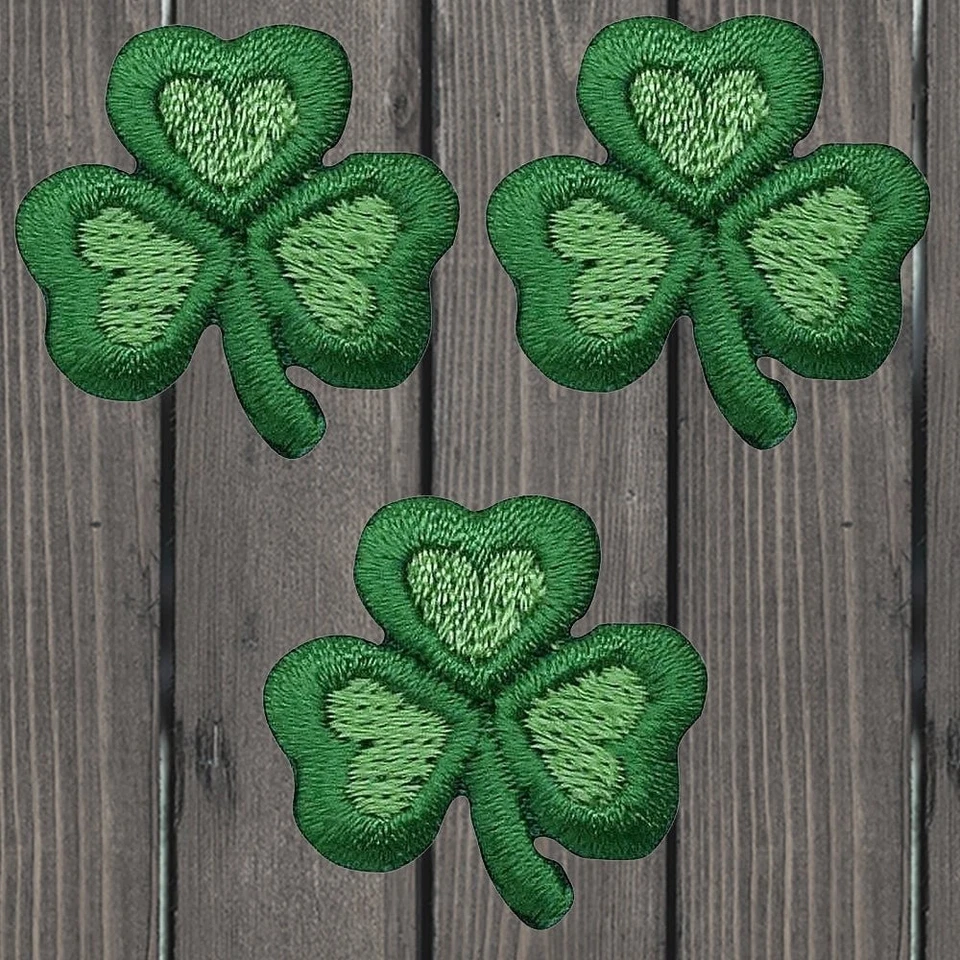 Shamrock Embroidered Patch — 3-Pack — Iron On - Image 1 of 1