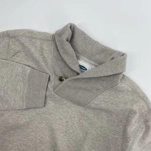 Antigua Sudadera Azul Marino Para Hombres XXL Beige Chal Vellón Minimalista Normcore Fin de Semana 2XL - Imagen 1 de 10