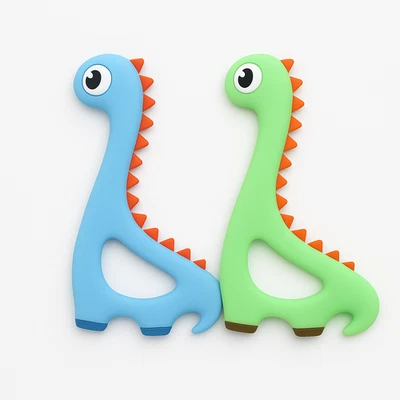 Детская игрушка динозавр для прорезывания зубов сенсорное жевание мягкая и приподнятая текстура успокаивает десны - Изображение 1 из 4