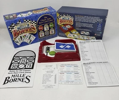 Mille Bornes Family Classic Auto Race Game VTG Hasbro2003 CollectorsEdition Nice - Image 1 of 4