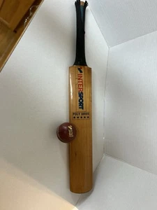Mazza da cricket e palla vintage Regno Unito Intersport Poly Drive in legno - Foto 1 di 8