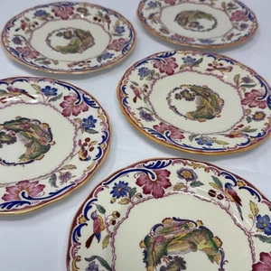 Spode Copeland Gobelin Set di 5 Piatti Burro Pane Pastorale Fattoria Scena 6 1/4" - Foto 1 di 18