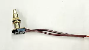 5 pieces - Push Button Switch, Brass, 1-1/8 thread-3A 125V, 4" wire(96.8-40) - Picture 1 of 3