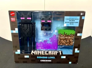 2023 Mattel Minecraft - DIAMOND LEVEL ENDERMAN Collector Figure - Picture 1 of 10