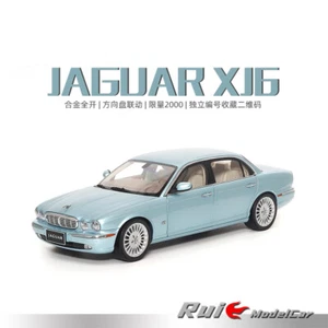 AlmostReal 1:18 Jaguar XJ6 X350 Silver Blue Alloy Full Open Simulation Car Model - Picture 1 of 12