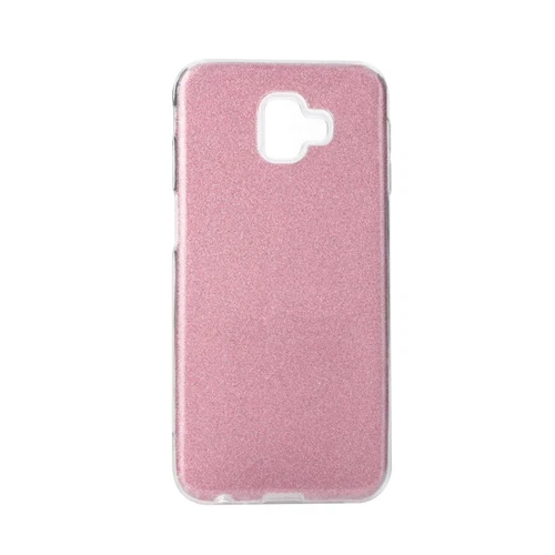 Custodia TPU Forcell Shining Brillantinata Trasparente / Rosa Samsung Galaxy J6+ - Immagine 1 di 1