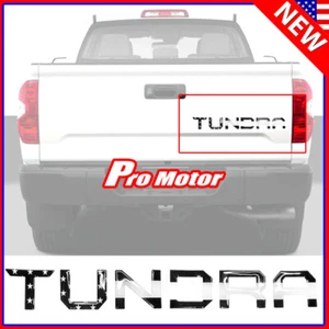 Black USA Flag Raised Tailgate Trunk 3D Letters Insert Emblem TUNDR 2014-2021 - Picture 1 of 1