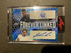 2022 Leaf Metal Soccer Vinicius Junior Luka Modric Forever Linked Dual Auto #6/6 - Bild 1 von 3