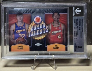 2024 Topps Chrome McD Ace Bailey/Cooper Flagg Combo BGS 9.0 Pop 3 Cert #17959734 - Picture 1 of 5