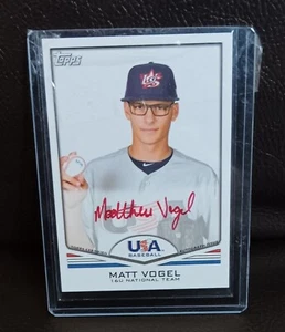 MATT VOGEL~2011 Baseball Topps 16U National Team~USA-A42~Red Auto~24/99 - Picture 1 of 3
