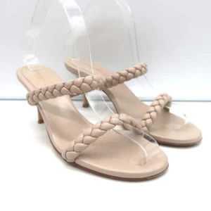 Gianvito Rossi Marley 70 Braided Slide Sandals Nude Leather Size 38.5 - Picture 1 of 13