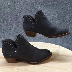 Carlos By Carlos Santana Womens 8.5 M Bailey Ankle Booties Stud Gray Fabric Zip - Picture 1 of 16