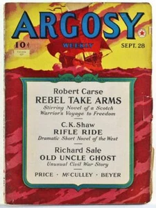 Argosy Weekly Sept. 28, 1940 Pulp Magazine, Robert Carse, C.K. Shaw - Picture 1 of 3