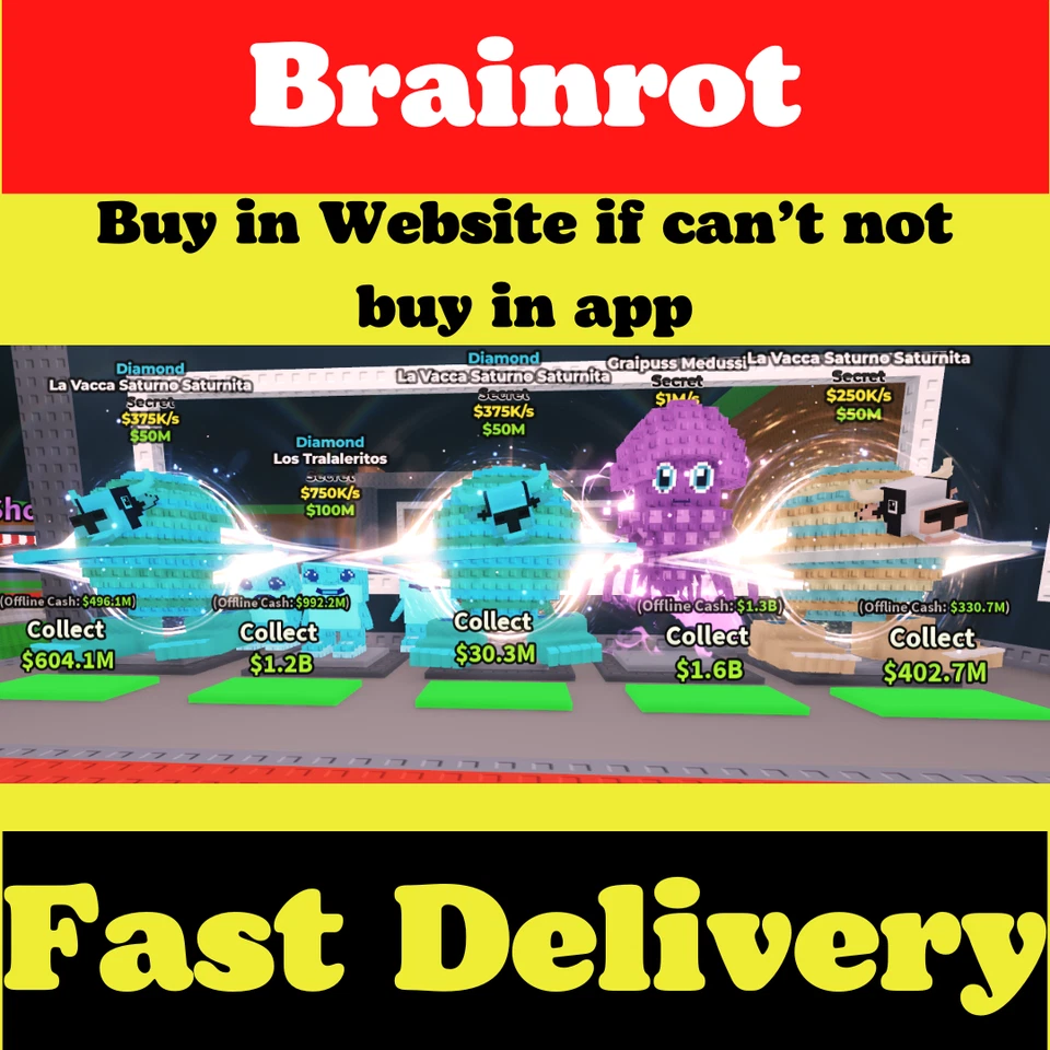 🟢Online🟢 Roblox Steal a Brainrot GOD + SECRET CHEAPEST and FAST DELIVERY - Image 1 of 1