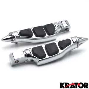 NEW Stiletto Rear Foot Peg Chrome For Honda / Kawasaki / Suzuki / Yamaha - Picture 1 of 3