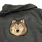 WA Huskies Denim Jacket Women 22W Roaman’s Custom Udub Husky Jean Coat