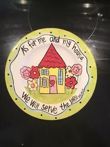 Plato Whimsical Grace As for Me and My House Nuevo con etiquetas Coleccionistas Servir al Señor - Imagen 1 de 3