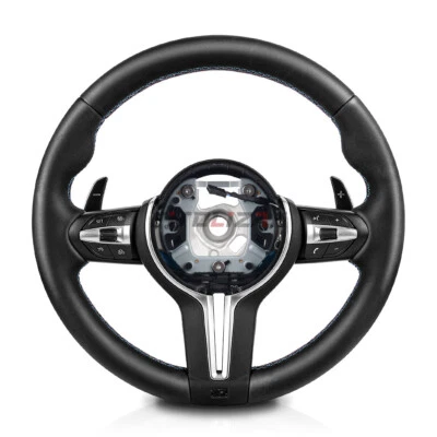 M Style Leather Steering Wheel For BMW 5 6 7 Series F10 530i F06 640i F01 740i Foto 1 de 4
