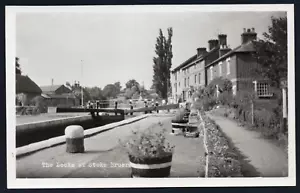 Postkarte Stoke Bruerne bei Towcester Northamptonshire Kanal Die Schleusen RP - Bild 1 von 2