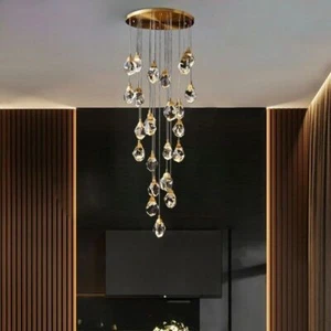Crystal chandelier led stair light Pendant Lights Ceiling Lamp Lighting Kitchen - Picture 1 of 12