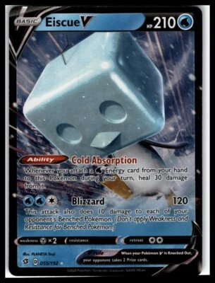 Eiscue V #055/192 SWSH02: Rebel Clash Pokemon Card - Image 1 of 2