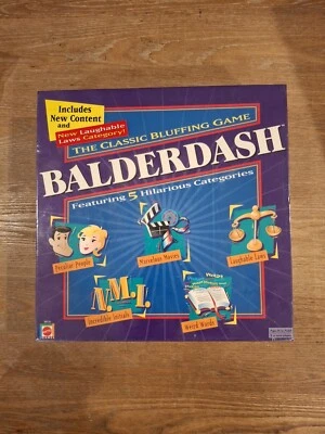NEW Balderdash "The Classic Bluffing Game" Mattel 2003 Adult Party Game Sealed  - Image 1 of 4