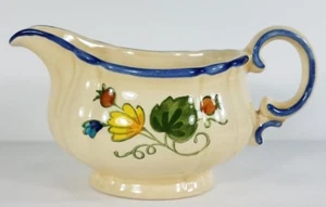 Vernon Ware by Metiox beige blau Gigi Floral 6 in Keramik Sauciere Made in USA - Bild 1 von 9