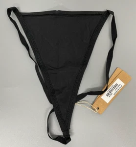 Skims High Rise Thong Pointelle COLOR ONYX SIZE XS (PN-THG-2070) NWT - Picture 1 of 5