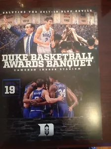 NEW Duke Men's Basketball 2017-18 Banquet Program - Picture 1 of 4