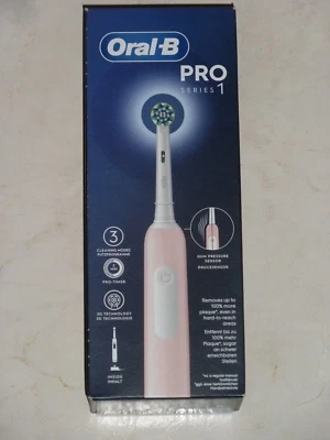 Brosse à dents électrique Pink Séries Pro 1 Oral-B  Braun CROSS ACTION Rose Neuf - Photo 1/4