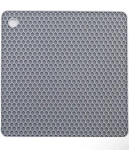 INTELLECTDOOR Silikon Topflappen, Silikonuntersetzer (eckig, grau) - Bild 1 von 3