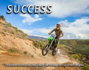 Motocross Motorcycle Racing Success Motivational Poster Art Print Wall Decor  - Picture 1 of 1