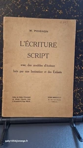 Manuel scolaire M. Poignon: l'écriture script 1946 - Imagen 1 de 8