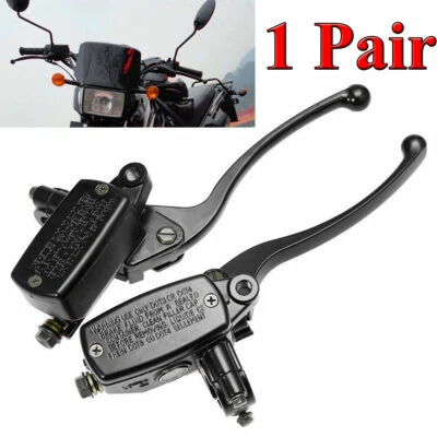 7/8" Brake Master Cylinder & Clutch Lever Set For Honda Yamaha Suzuki Kawasaki - Image 1 of 4