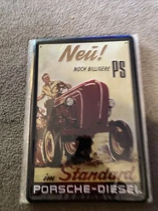 Neu Noch Bill where  TRACTOR :METAL ADVERTISING SIGN 30x20cm GERMAN - Picture 1 of 3