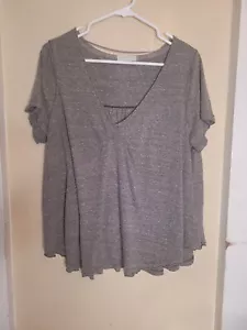 We The Free Basic Top Gray Oversized Small Womens Casual Shirt - Picture 1 of 7