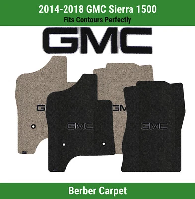 Alfombrillas de primera fila Lloyd Berber para GMC Sierra 1500 '14-18 con logotipo GMC 1 negro Foto 1 de 4