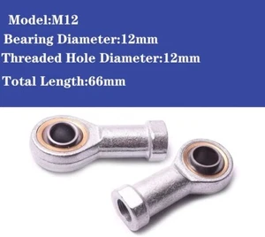 CBRIGHT 2pcs 12mm (M12) Female Thread Connector Joint Rod End Bearing - Picture 1 of 6