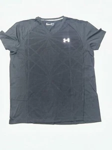 Under Armour NEW Mens Swyft VNeck Fashion Shirt Black Reflective Silver XL - Picture 1 of 5