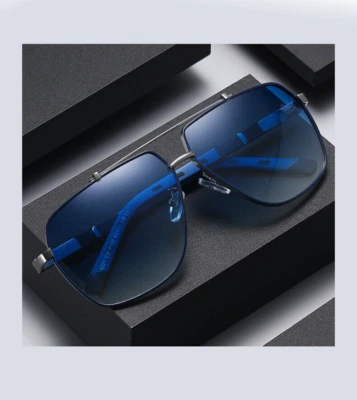 Nuevas gafas de sol polarizadas estilo piloto Len’s azules para hombre Foto 1 de 2