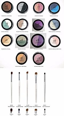 e.l.f. Duo Eye Shadow Powder PICK COLOR w/ set of 5 Eye Brushes NEW Free S&H - Image 1 of 4