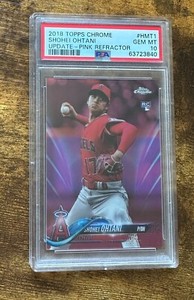 2018 Topps Chrome Update Pink Refractor #HMT1 Shohei Ohtani RC PSA 10 #S3391