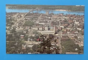 Cartolina d'epoca anni 60 LA CROSSE, Wisconsin veduta aerea - Foto 1 di 2