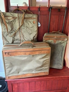 Vintage Ballistic Nylon & Leather 3 Piece Hartman Luggage Set - Picture 1 of 6
