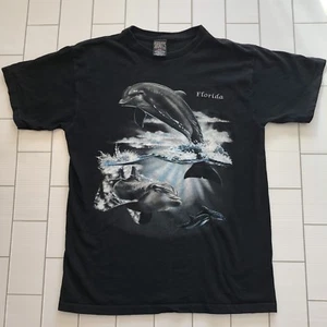 VTG 90s Sherry’s Best Florida Dolphin Print T Shirt M - Picture 1 of 4