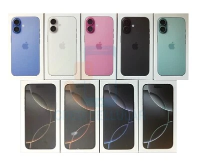Apple iPhone 16 / Plus / Pro / Max Retail Box with Manual and OEM Charging Cable
