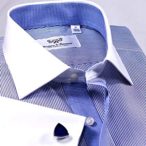 Mini camisa Winchester a rayas azules Best Seller con forro interior azul - Imagen 1 de 9