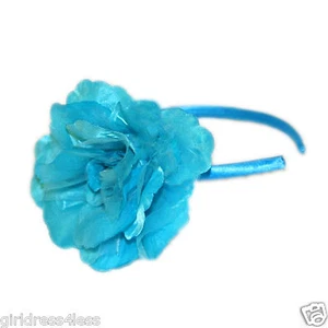 Rose Satin Baby Woman Girl Dress Flower Headband Headpiece Hairband Hairpiece - Picture 1 of 24